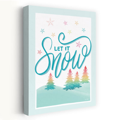 Let It Snow Abstract Contemporary Winter Landscape Art