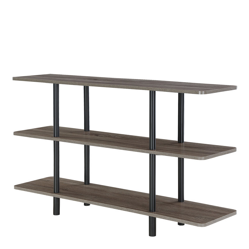 Rosamaria 71cm H x 120cm W Plastic Etagere Bookcase, French Oak Grey