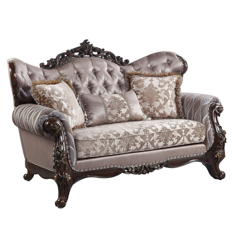 Coussin 70 po rose et brun avec coussins décoratifs