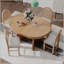 Ensemble de table de salle à manger 5 pièces pour 5 personnes, ensemble de table de salle à manger extensible rétro avec 4 chaises rembourrées, ensemble de table et chaises pour la salle à manger et la cuisine-2061454038-2061454033