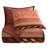 Broken Arrow Red/Tan/Brown Aztec Print Cotton Southwestern Style Reversible 3 Piece Quilt Set-2110811715