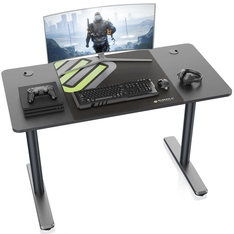 Metal Base Computer Desk, Black