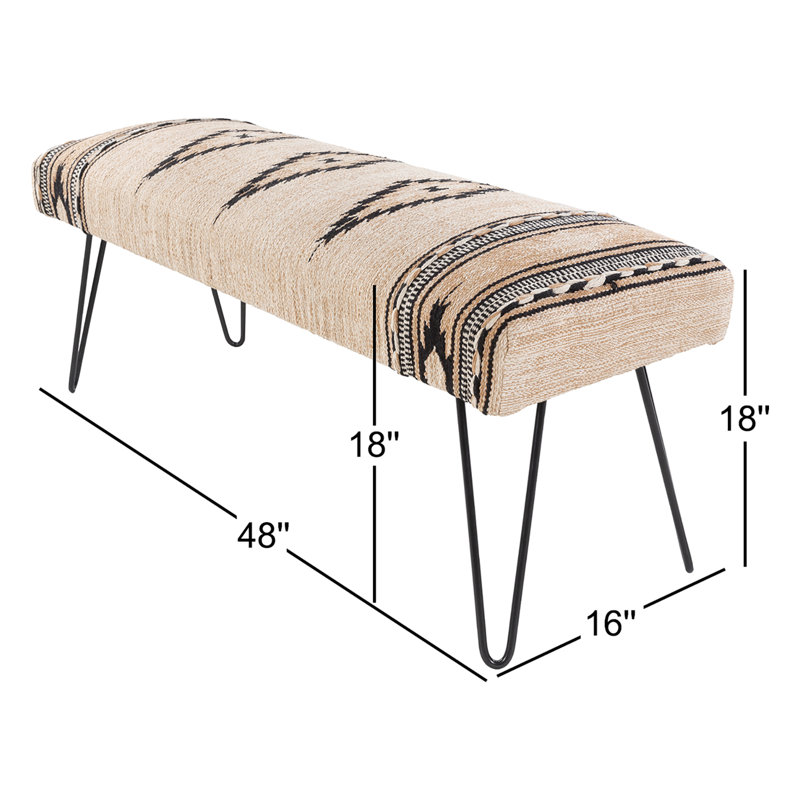 Gore Traditional Bench, Camel/Black