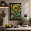 Stained Glass Daisy Botanical - Wrapped Canvas-449549770-449549776