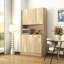 70,87 po de hauteur avec garde-robe et armoire de cuisine, avec 6 portes, 1 tablette ouverte et 1 tiroir pour la chambre à coucher-833688325