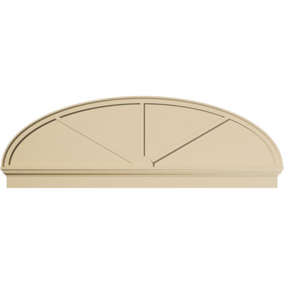 Elliptical Signature Urethane Pediment, Primed Tan