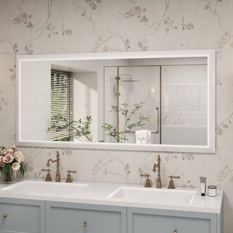 Miroir de meuble-lavabo mural Molly, 60 po x 28 po, Blanc