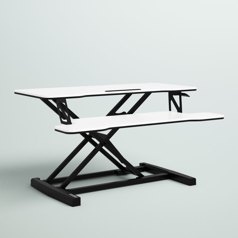 Adelyn Adjustable Height and Foldable Standing Desk, White