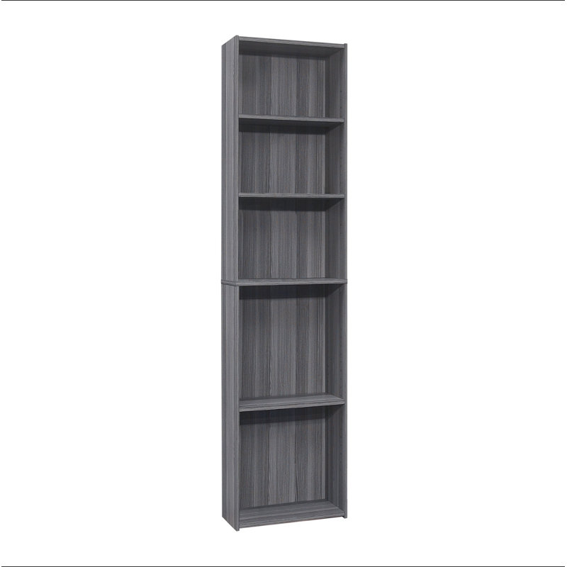 Bibliothèque à 6 niveaux avec tablettes réglables et fixes - Style transitionnel - Pour le bureau / la chambre à coucher, peu encombrant