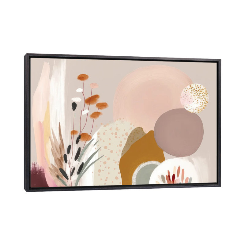 Beautiful Nature Forms, Distressed Black Floater Framed Canvas, 26" H x 40" W x 1.5" D, No Mat