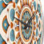 Horloge murale en métal - Mandala sacré en bleu et orange rétro-93379645