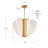 Modern LED Chandelier Plated Brass Drop Ceiling Light for Living Room, Dining Room, and Foyer