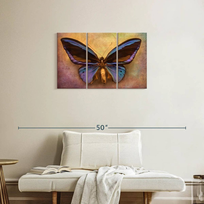 Purple Butterfly, 20" H x 33" W