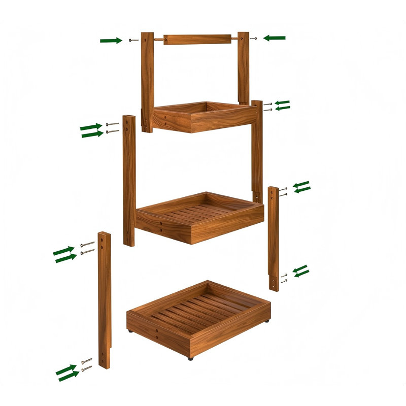 Serviteur de douche polyvalent à 3 niveaux avec base antidérapante, porte-rouleau de papier hygiénique durable et antirouille pour salle de bain