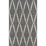 River Geometric Handmade Flatweave Black/Ivory Indoor/Outdoor Area Rug