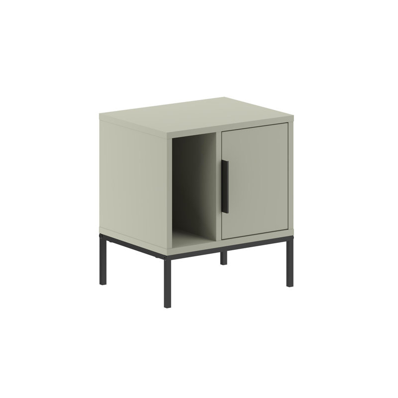 Lincolnville 45 cm W Bedside Table, Ash Green