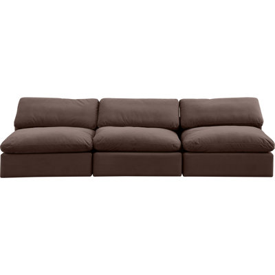 Hiroshi 120" Velvet Square Arm Modular Sofa