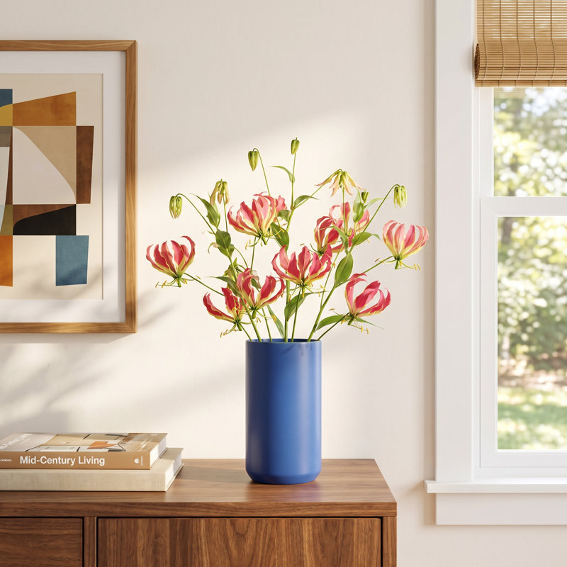 Parsons Handmade Ceramic Table Vase, Blue