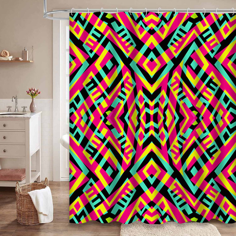 Rideau de douche Tribal Fiesta, L 72 po x l 72 po