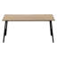 Table basse de salon au design moderne, rectangulaire 40 po, stratifié taupe, pieds en métal noir, base cocktail