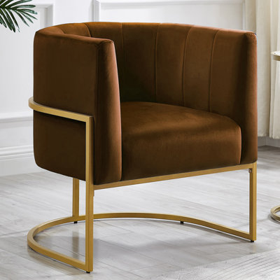 Fauteuil d'appoint rembourré Lanre