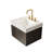 24" MURI Carrara White Sintered Stone Countertop and Undermount Ceramic Basin with Three Standard Pre-drilled Faucet Holes, NO Cabinet, NO Faucet and Sink Cover-130074087-130074088
