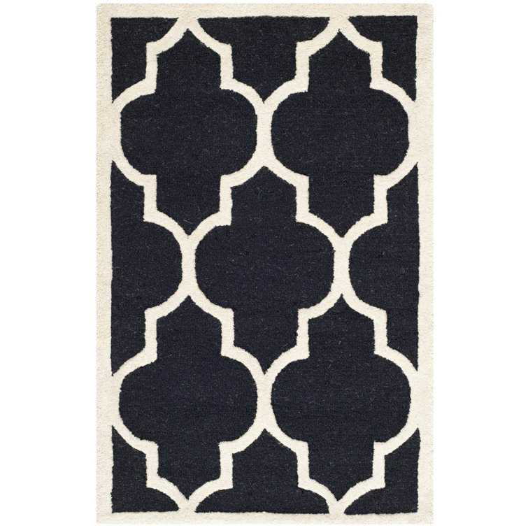 Rotteck Geometric Wool Hand Woven Area Rug