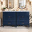 Ensemble de meuble-lavabo spacieux 60 po en bois durable et céramique de style rétro