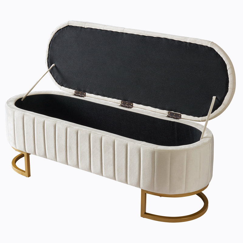 Ensemble de chambre à coucher 2 pièces, lit plateforme tapissier avec repose-pieds DEL, Beige, Grand