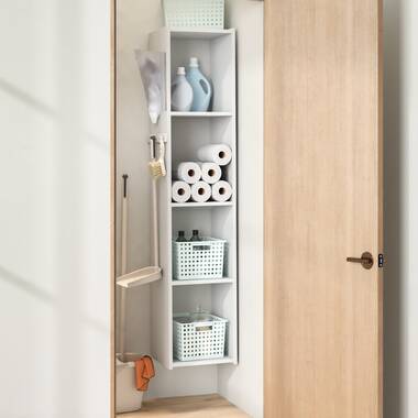 Wooden Storage Cabinet 16 Small Grids Design Sturdy Wall Mounted