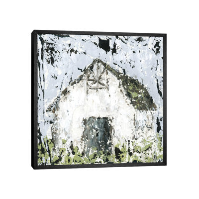 Palette Knife Barn 1 Piece Wall Art on Canvas