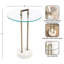 Table d'appoint ronde en verre et marbre-119048298