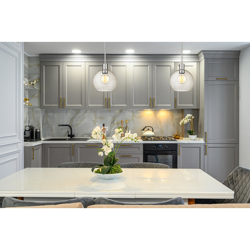 Luminaire suspendu 1 lumière Margo, Nickel poli