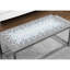 Table d'appoint pour salon - 107 cm (42 po) de long, carrelage bleu, métal gris, plateau rectangulaire en carreaux de café, base.