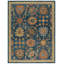 Tapis bleu marine / brun en coton touffeté à la main Monfiston-87895492