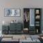 Maybery 3 Piece Bedroom Set (3 Drawer Bedside Chest, 4 Drawer Chest, 3 Door 2 Drawer Mirrored Wardrobe), (5)-890962870