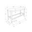 Banc rectangulaire transitionnel de 46 po avec siège rembourré en tissu noir et finition gris antique pour la salle à manger.