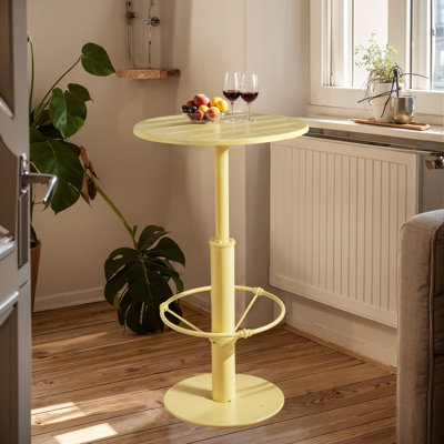 Sory Round Iron Outdoor Bar Table