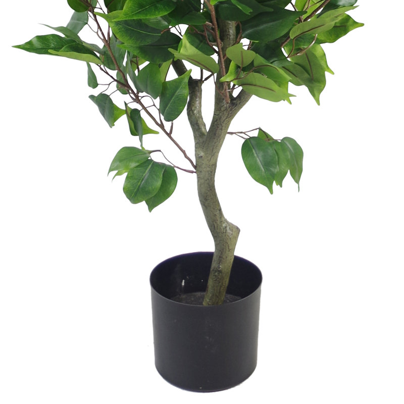 Annistyn 110cm Faux Ficus Tree in Metal Pot