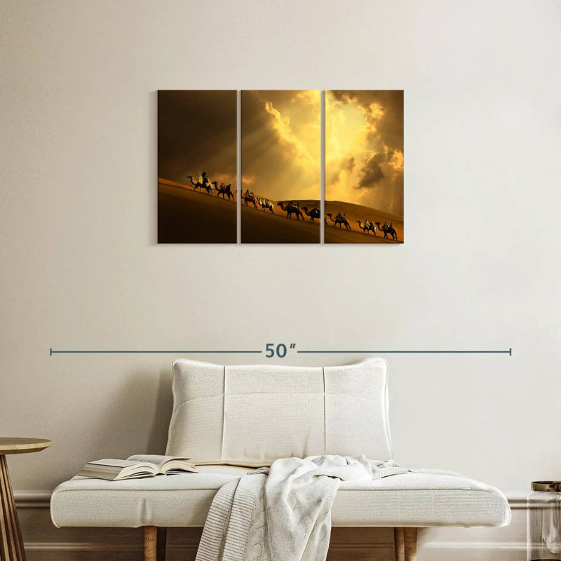 Brampt Camel Caravan Uphill, 20" H x 33" W