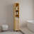 Natural bamboo large capacity thin and tall cabinet