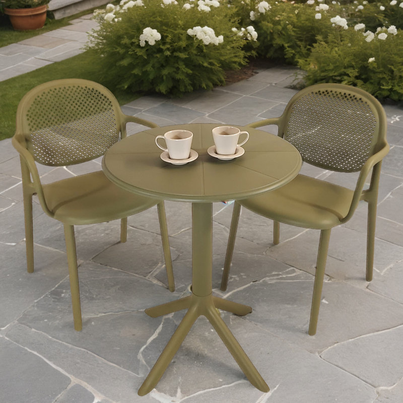 Blagota 2 - Person Dining Set, Green/Green/Green
