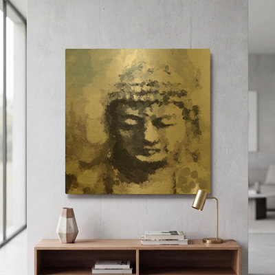 'LW3002' By Linda Woods Gold Metal Wall Art, 24" x 24"