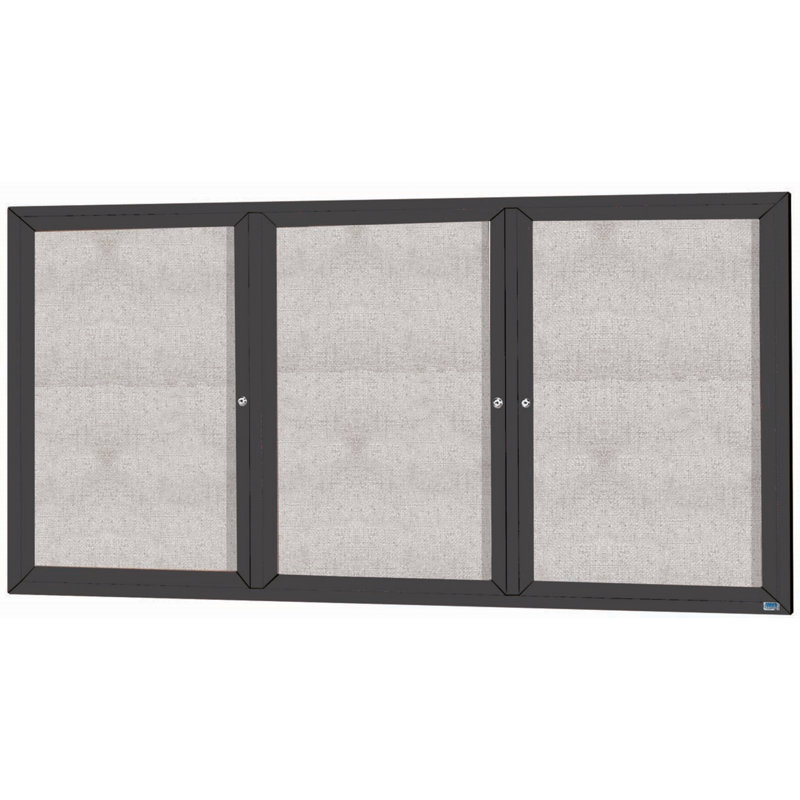 Tableau d'affichage mural extérieur pour l'extérieur, Aluminium anodisé bronze, Trois, H 48 po x l 96 po