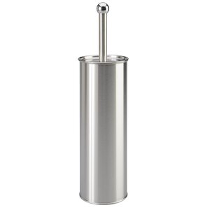 Stainless Steel 14.75in. H Free Standing Toilet Brush and Holder