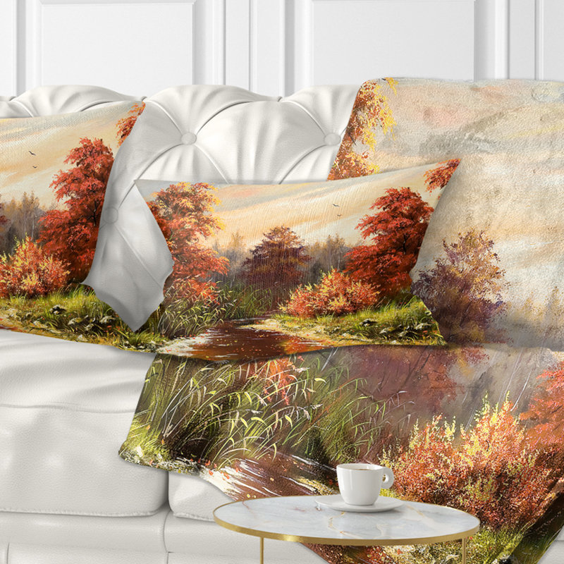 Paysage, oreiller River, Rectangulaire, 12 po x 20 po