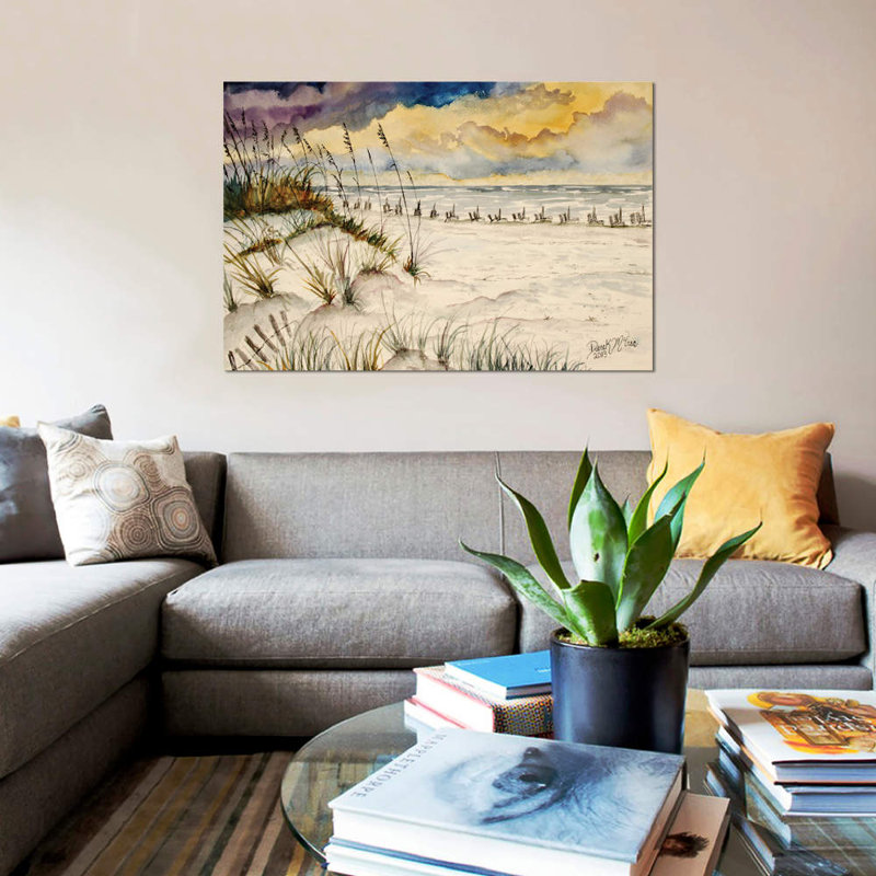 « destin beach, floride », impression sur toile, H 8 po x l 12 po x P 0,75 po, Toile tendue, Pas de tapis