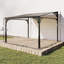 Pergola d'extérieur 11 pi x 10 pi, pavillon mural à toit rigide adossé