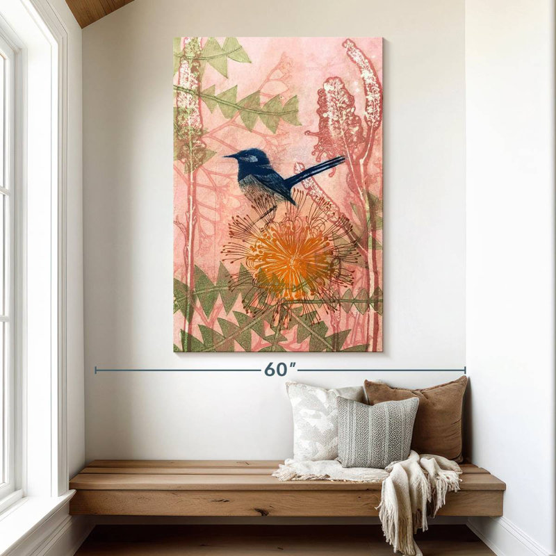 Brampt Little Blue Wren, 51" H x 34" W