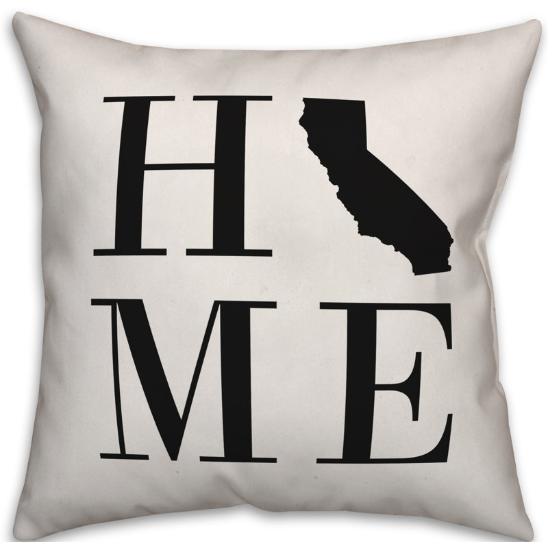Alabama Home State Indoor/Outdoor Throw Pillow, California